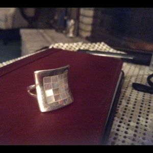 Sterling silver mother of pearl ring
